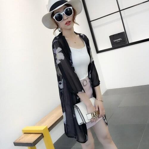 Summer womens Beach blouse summer Button Swimsuit Pocket Shirts Sunscreen Bikini Cover Up tops