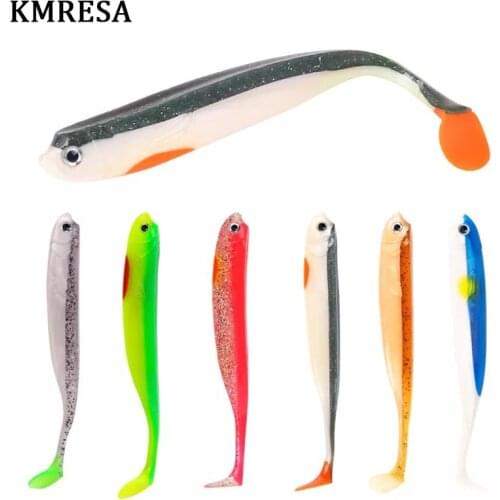 KMRESA 2pcs / lot 16g / 15cm Soft lure manual Silicone Bastimo Artificial T Tail Bait Swimbaits Soft Lures