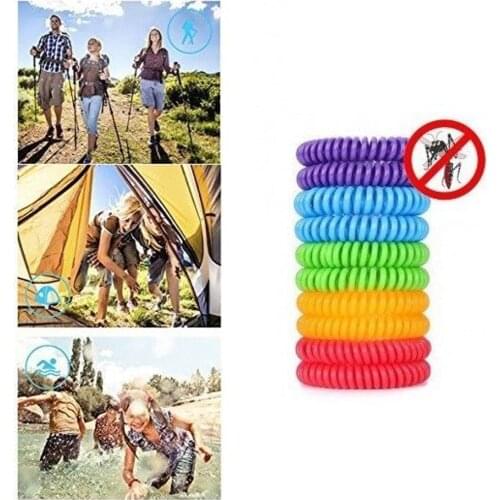 10pcs/set Outdoor Anti Mosquito But Pest Repellent Bracelet 240hours Insect Protection Wristbands for Adults Kis