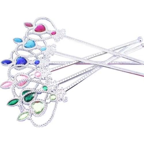 Glass Heart Princess wand plastic toys for children