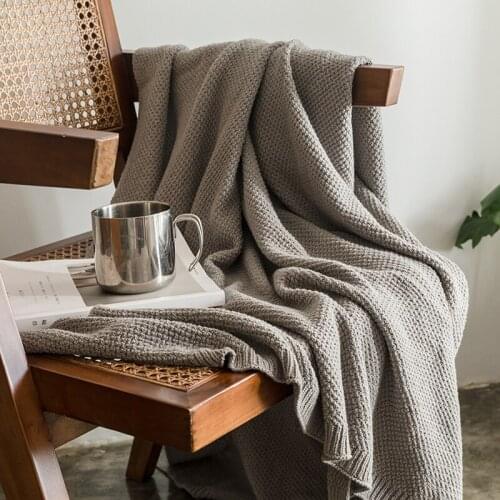 Nordic Style Sofa Blanket Cover Blanket Office Siesta Shawl Blanket Knitted Wool Blanket Leisure Air Conditioning Bed Blanket