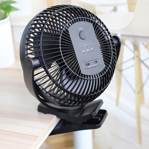Q1JF 360 ° Rotation USB Battery Dual Purpose Mini Clip on Fan, Rechargeable Battery Powered Mini Desk Fan Strong Wind