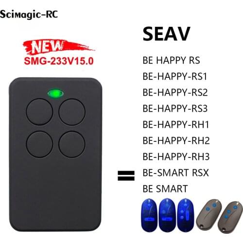 SEAV BE HAPPY RS1 / RS2 / RS3 New remote control transmitter 433,92MHz Rolling code SEAV garage remote command key fob 433mhz