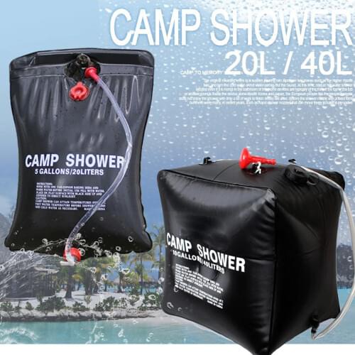 20L/40L Portable Solar Heated Water Bag Energy Heated Bathing Outdoor Camping Shower Bag Picnic Water Shower Bag Storage Ducha
