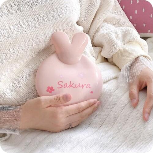 Warm baby hot water bag water injection small student cute portable portable mini hand warming bag warm feet
