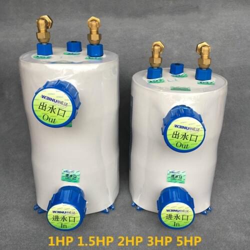 Titanium tube evaporator. 3.0HP pure titanium evaporator. Titanium gun for water cooler of seafood fish pond unit