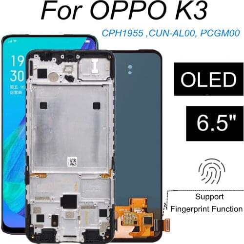 6.5" OLED For OPPO K3 LCD Display Touch Screen Assembly Replacement For OPPO CPH1955 CUN-AL00 PCGM00 LCD