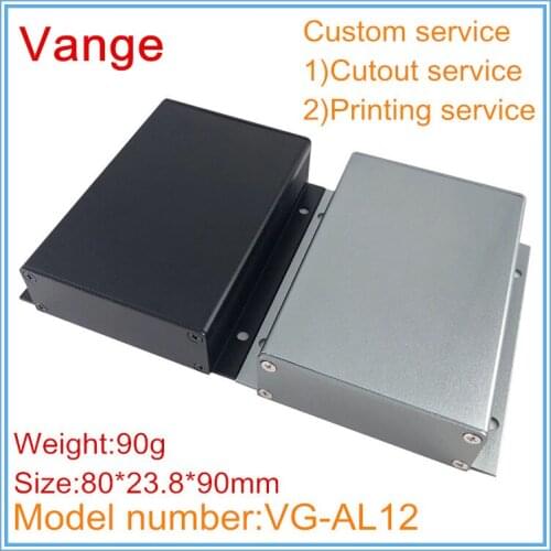 1pcs/lot sand blasting surface metal cases 80*23.8*90mm 6063-T5 aluminum mould shell housing for wire connector