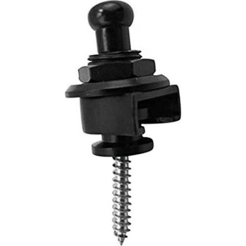 1pcs A Pair Of Guitar Bass Strap Buckle Locks Buttons Round Head Black Guitar Accessory Chrome Locking Machine Tuners
