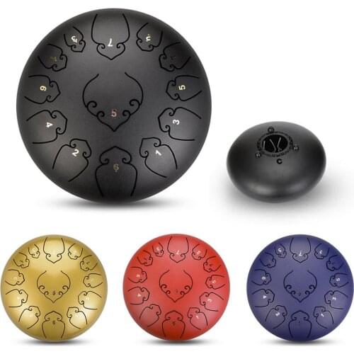 12 Inch 13 Notes Drum Kit Tune C Steel Tongue Drum Empty Spirit Drum Percussion Hand Pan Drum With Mallets Percussion Instrument
