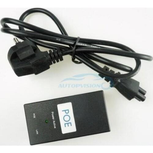 25PCS Desktop POE Injector 10/100Mbps Power Supply Input 100V-240V Output 15V 0.8A