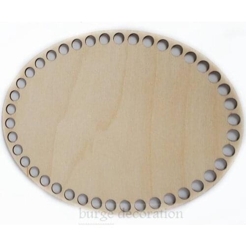 5pcs Wooden Bottom for Basket Making, Basket Bottom for crochet baskets with holes Basket Wooden 20*15cm