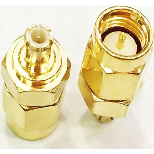 50pcs SMA Male to MCX Male Plug RF Coax Cable Adapter Connector