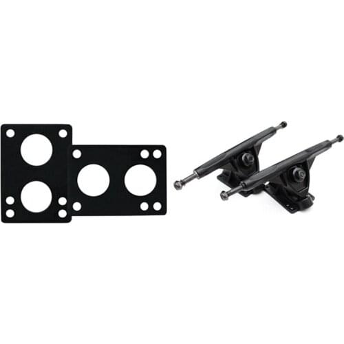 7 Inch LongBoard Trucks Skateboard Truck for Flat-Plate Bridge with 1 Pair Skateboard Rubber Gasket 12mm