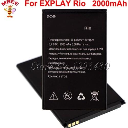 For Explay Rio Battery 2000mAh High Quality Accumulator
