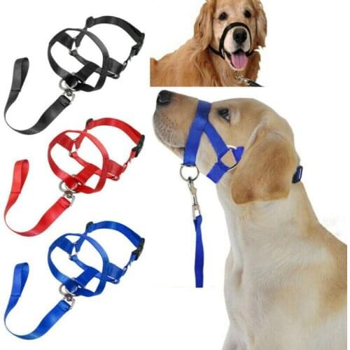 Large Pet Gentle Leader Dog Head Collar Training Dog Halter Harness Stop Pulling Straps