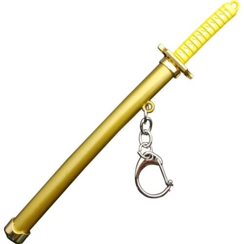 One Piece Figure Weapon Keychain Anime Model Animation Ornaments Childrens Toys Gift New World Comics Zoro Wearing Knife