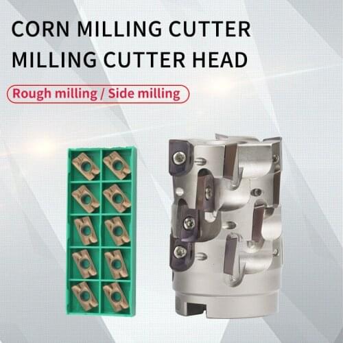 D50/D63-AP16 D50-AP16-22-42M-12P-4T rough cutting straight shank corn milling cutter carbide insert APMT1604 Milling cutter head