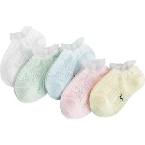 Children Socks Comfortable Full Cotton Hollow Out Mesh Baby Boat Socks Baby Socks