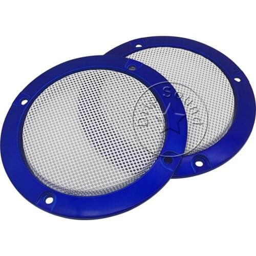 For 3 Inch 94mm Speaker Grill Cover Hige-grade 3" Car Home Audio Conversion Net Decorative Circle Metal Mesh Protection #Blue