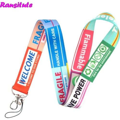 Welcome Sign Lanyard multi-function Mobile Phone Key Strap Rope DIY Fashion Neckband Mobile Phone Decoration ID Card Holder R642