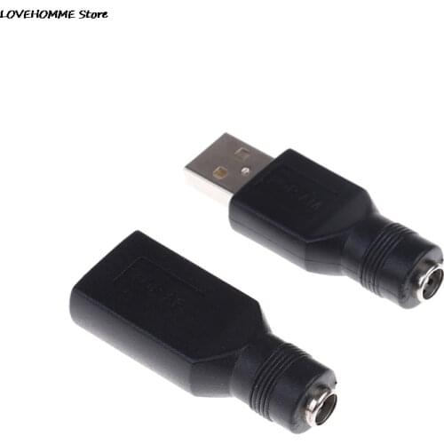 Female Jack To USB 2.0 Male Plug / Female Jack 5V DC Power Plugs Connector Adapter Laptop 5.5*2.1mm