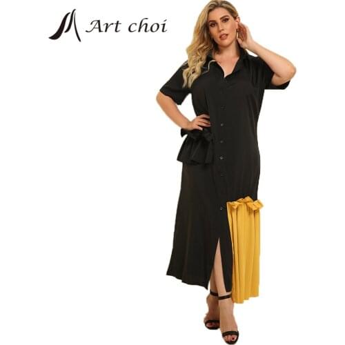Summer Elegant Women Long Ruffled Dress Party Female Korean Style Fashion Splicing Half Skirt Ladies Vestido Plus size