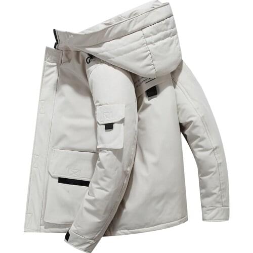 Mens Down Jacket Warm Parka -30 degrees Men Casual Waterproof Down Winter Coat Size 3XL