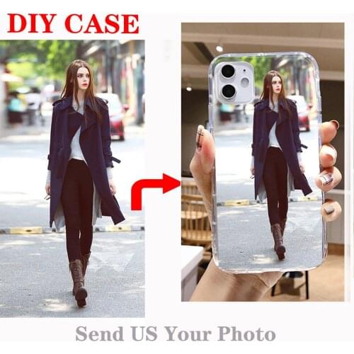 PUNQZY Soft TPU DIY -Tailor Made phone Case For iphone 12 Pro 7 7S 6 8 Plus X XR XS 11 PRO MAX Red black Soft TPU Silicone Cover