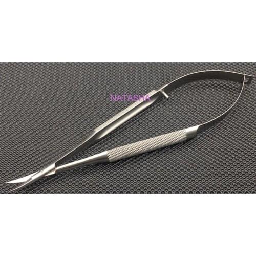 12cm bend head micro Cornea scissors Hand tool Surgery stainless steel Ophthalmic Instruments high quality