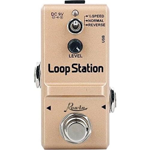 Rowin Loop Station Looper Effects Pedal Unlimited Overdubs 10 Minutes of Looping, 1/2 time, Reverse