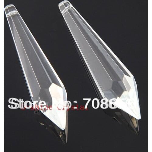 200pcs 80MM CLEAR CHANDELIER GLASS CRYSTALS LAMP PRISMS PARTS HANGING DROPS crystal prism drop pendant for chandelier parts