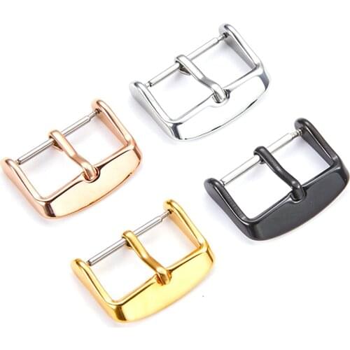 Watch Band Buckle Stainless Steel Clasp Polished Brushed 16MM 18mm 20mm 22mm 24mm