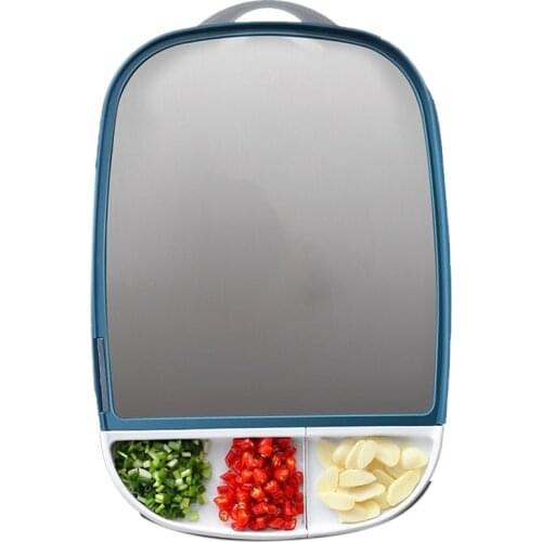 304 Stainless Steel + Plastic Cutting Board Household Chopping Board Kitchen Fruit Cutting Double-Sided Chopping Board