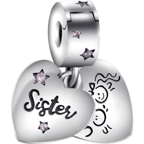 The new 925 sterling silver heart-shaped charm is suitable for the original Pandora charm bracelet necklace, high jewelry produc