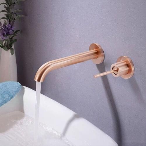 Rose Gold Bathroom Basin Faucet Hole Single Handle Washbasin Brass Bathtub Faucet Hot & Cold Mixerr Sink Tap Toilet tap