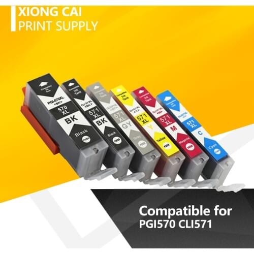 Compatible Ink Cartridge For PGI 570 CLI 571 Cannon Pixma MG5750 MG5751 MG5752 MG5753 MG6850 MG7750 MG6853 MG7753