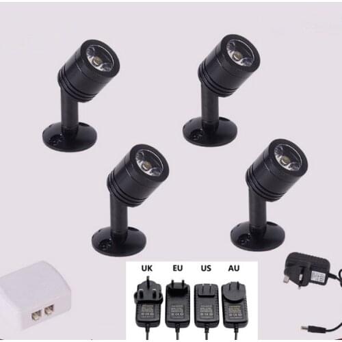 LED Under Cabinet Lights Puck Lamp 12V Round Aluminum Kitchen Counter Showcase Lamps LED Closet Lighting Furniture Shelf Light