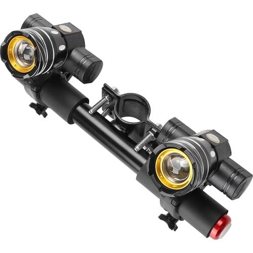 2 Pcs 150LM XM-L T6 LED Headlight For Xiaomi M365 /Pro Electric Scooter Zoomable 1200mAh Battery USB Rechargeable Front Lamp