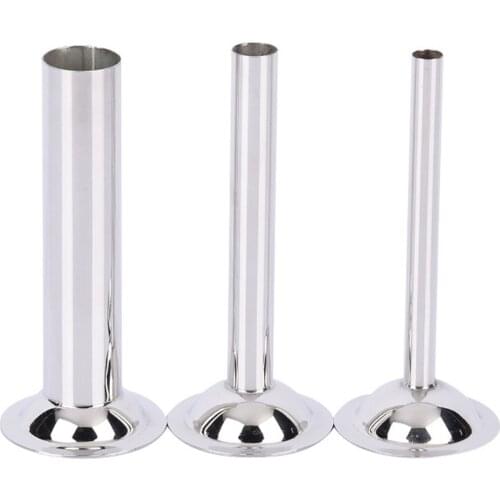3pcs Sausage Stuffer Tube Stainless Steel Filling Tube for Size 8 Manual or Electric Making Funnel Meat Grinder