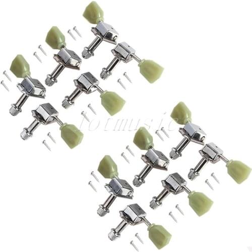 6R6L Vintage Chrome Guitar Tuning Machine Pegs for Electric Guitar Replacement