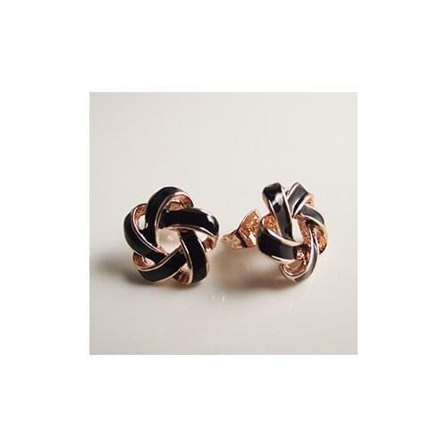 1pair New Classic Design Twist Love Knot Post Nest Stud Earrings For Women Elegant Jewelry