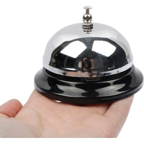 1Pc 85mm Stainless steel Desktop Bell Hotel Counter Reception Restaurant Counter Service Bell Birthday Party Decoration Bell
