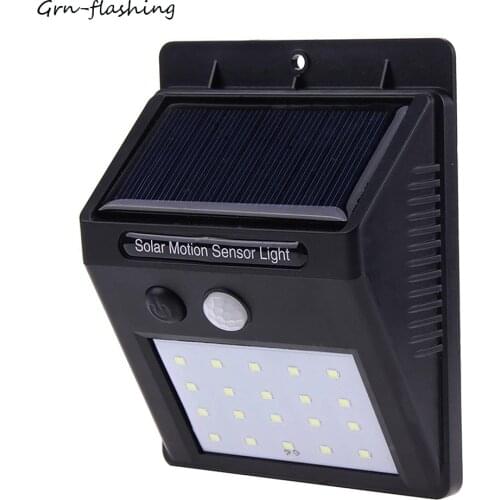 20LED Solar Wall Lamp Smart PIR Motion Sensor Light For Outdoor Waterproof Garden Yard Pathway Street Lighting Solar Energy Lamp