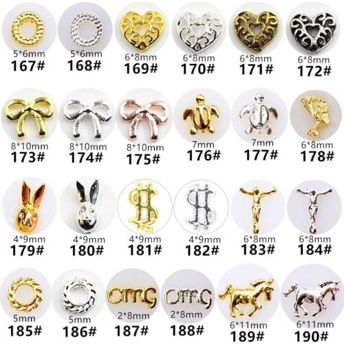 50pcs/pack Japan Korea 3D Nail Art Parts Kawaii Jesus Bowknot Heart Accessories Charm Alloy Nail Deco Supplies Professional