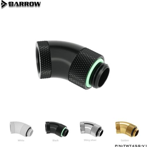 Barrow G1/4" 45 Degree Rotary Adapter Fitting Connector 360 Degree Rotation TWT45S-V1