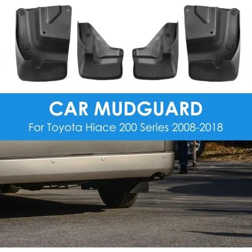 4pcs/set Mud Flaps Splash Guards Mudguards Parts Outdoor Personal Car Decoration for Toyota Hiace 200 Series 2008-2018