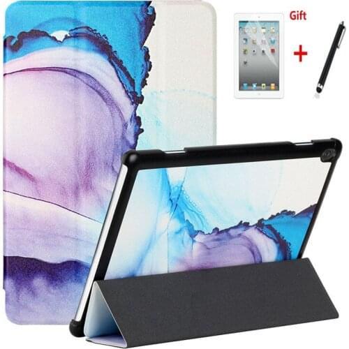 Case For Lenovo Tab M10 TB-X605F TB-X505 10.1 inch PU Leather tablet Protective Magnetic Shockproof Stand Cover+film+pen