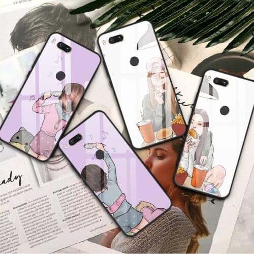 Girls Bff Best Friends Forever Phone Case Tempered glass For xiaomi Redmi 4X 5 6 6A 8 8SE MIX 2 2S Note 3 PLUS