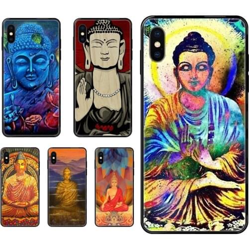 For Xiaomi Redmi Note 4 5 5A 6 7 8 8T 9 9S Pro Max Top Gautama Buddha Back Black Soft Personalized Pattern